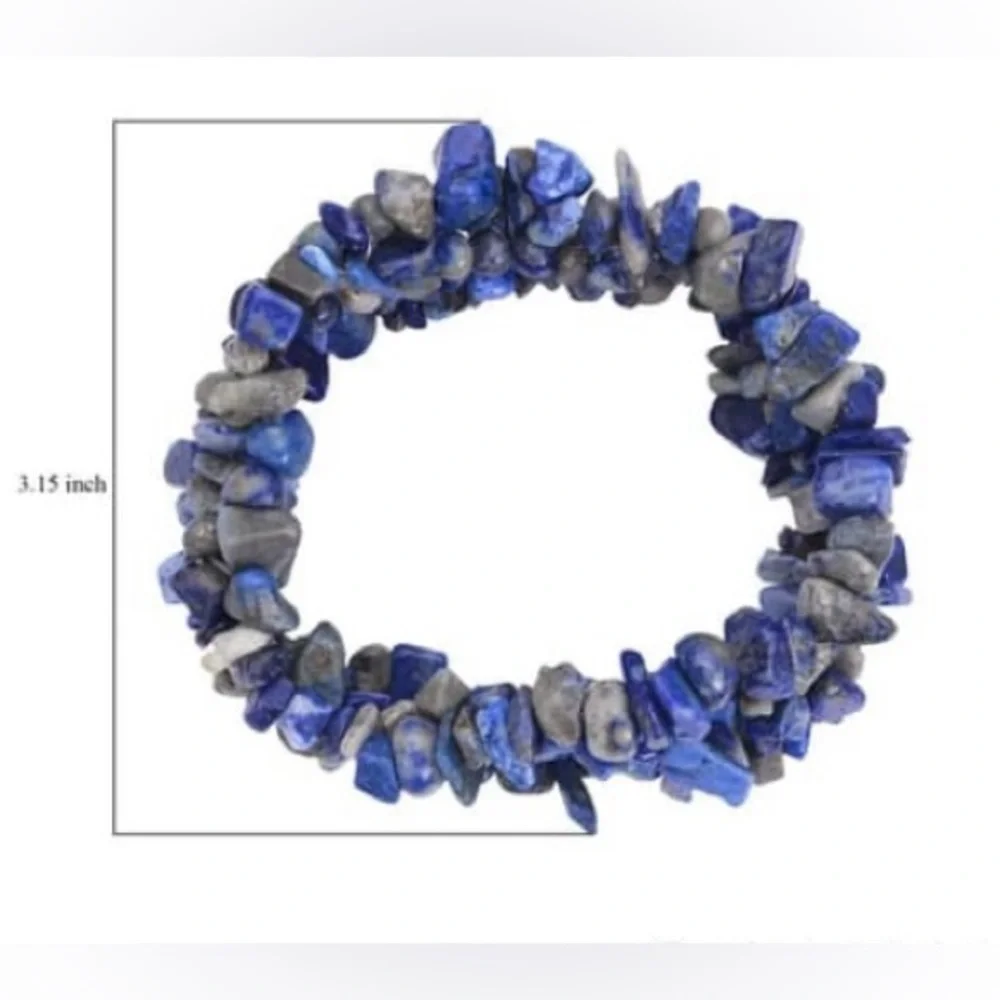 Lapis Lazuli Chips Stretch Bracelet 249.50 ctw